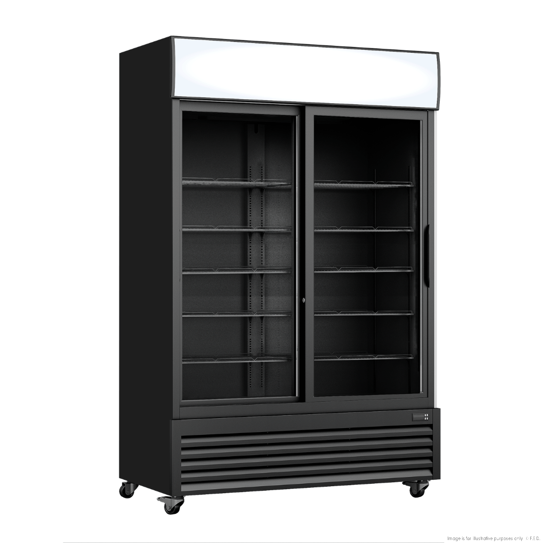 Thermaster Two Sliding Glass Door Colourbond Upright Drink Fridge Black - LG-1000SDBP 1 Thermaster Two Sliding Glass Door Colourbond Upright Drink Fridge Black - LG-1000SDBP