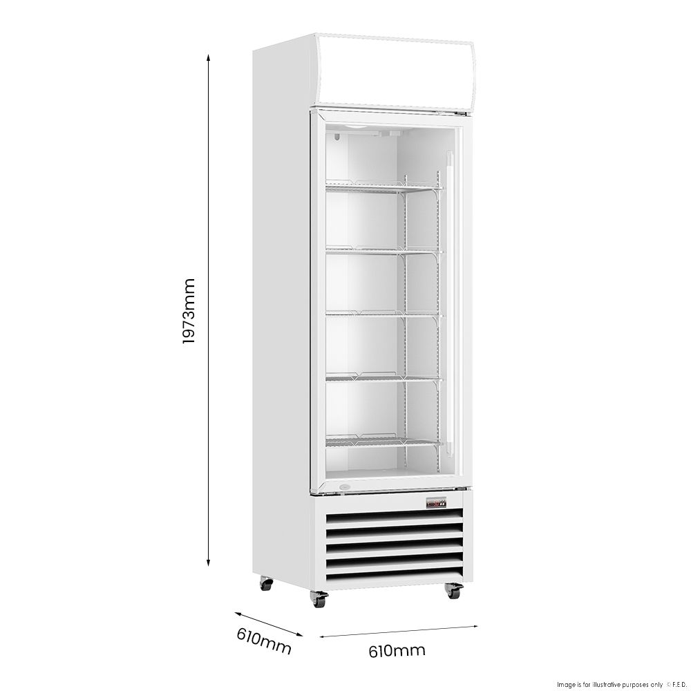 Thermaster Single Glass Door Colourbond Upright Drink Fridge - LG-370P 2 Thermaster Single Glass Door Colourbond Upright Drink Fridge - LG-370P - Image 2