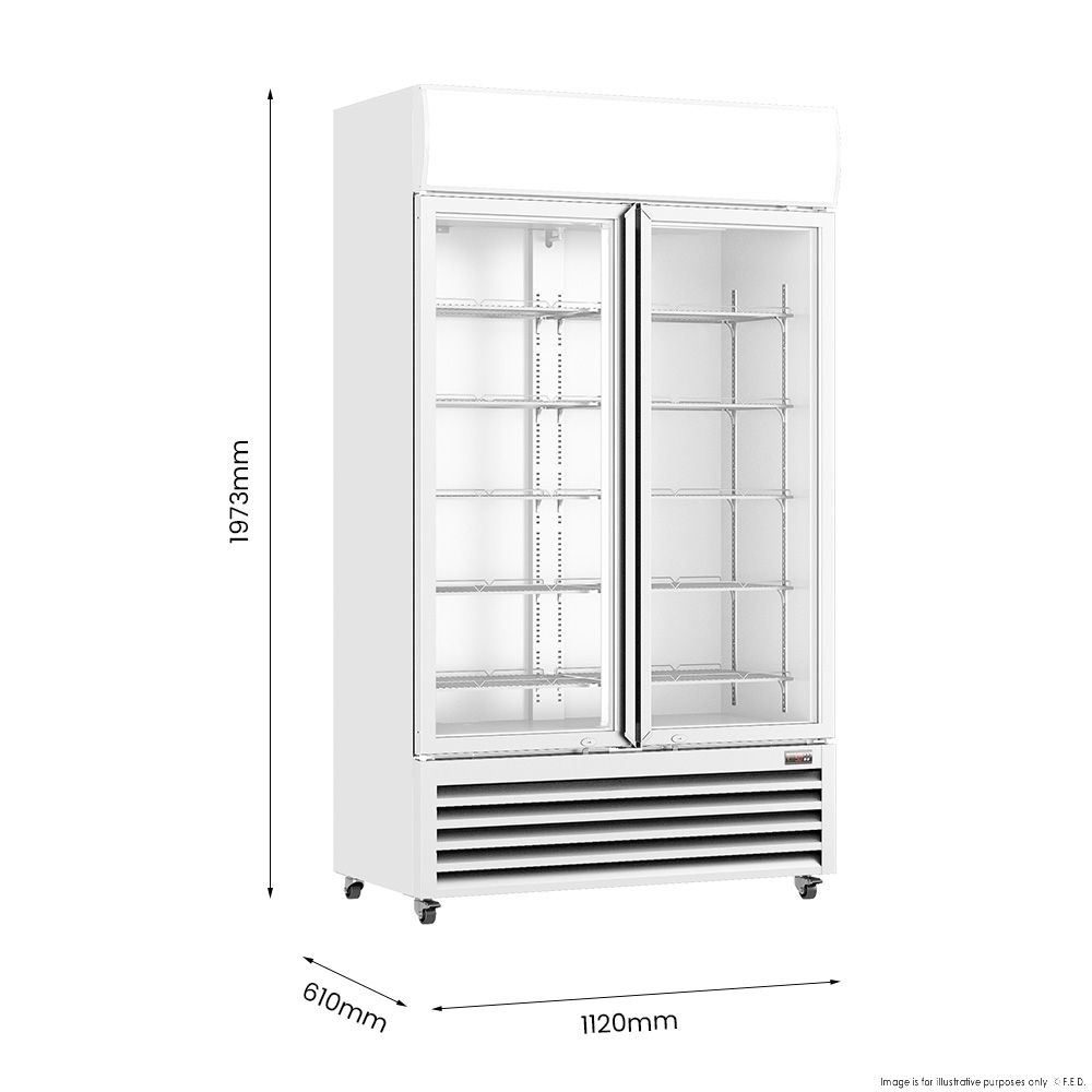 Thermaster Two Glass Door Colourbond Upright Drink Fridge - LG-730P 2 Thermaster Two Glass Door Colourbond Upright Drink Fridge - LG-730P - Image 2