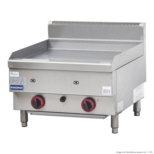 GASMAX JUS-TRG60E Benchtop 2 Bunner Griddle 600mm