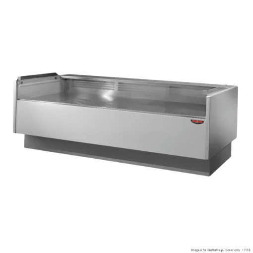 Tecnodom TDMR-0820SELF Serie MR80 Black 2000mm Self-serving Deli Display with Storage and Castors - Image 2