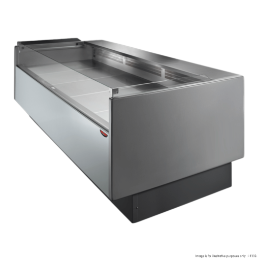 Tecnodom TDMR-0820SELF Serie MR80 Black 2000mm Self-serving Deli Display with Storage and Castors - Image 4