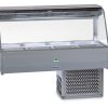 Roband CRX26RD Curved Glass Cold Food Display with Rear Door.
