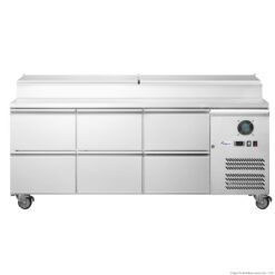 FED-X Six Drawer Salad Prep Fridge - XSS7C18S3V-6D