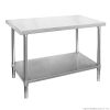 All Stainless Steel Flat Workbench with solid undershelf - WB7-1800/A 1800mm Wide