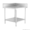 Corner Workbench,150mm Splashback & Undershelf 700x700x900mm