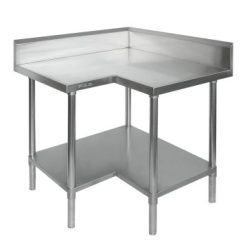 Corner Workbench, 150mm Splashback & Undershelf