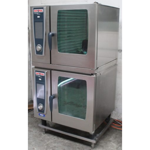 Used Rational Electric Double Stacked Combi Oven Self Cooking Center 6 Tray Each - Image 2