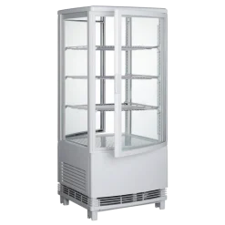 Exquisite CTD78 Four Sided Glass Counter Top Display Refrigerators White