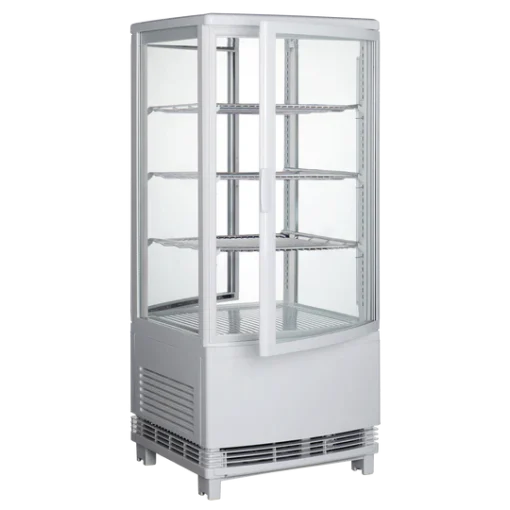 Exquisite CTD78 Four Sided Glass Counter Top Display Refrigerators White