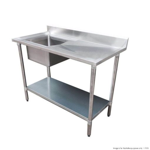 Modular System Single Sink Bench Left Handed - 1200-7-SSBL