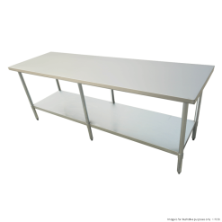 2400-7-WB Economic 304 Grade Stainless Steel Table 6 legs