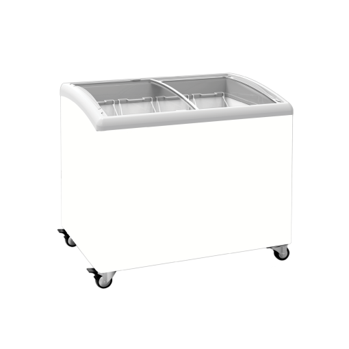 Exquisite SD300 Curved Glass Display Chest Freezers with LED Light