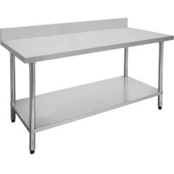0600-7-WBB Economic 304 Grade Stainless Steel Table with splashback