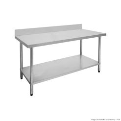 1800-6-WBB Economic 304 Grade Stainless Steel Table with splashback
