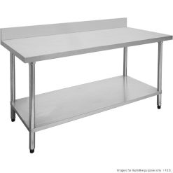1500-6-WBB Economic 304 Grade Stainless Steel Table with splashback 
