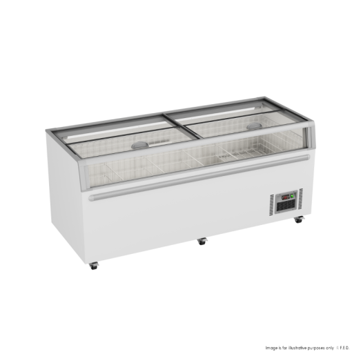 Thermaster ZCD-L210G Supermarket Island Freezer with Glass Sliding Lids