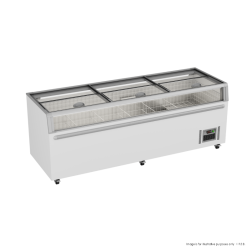 Thermaster ZCD-L250G Supermarket Island Freezer with Glass Sliding Lids
