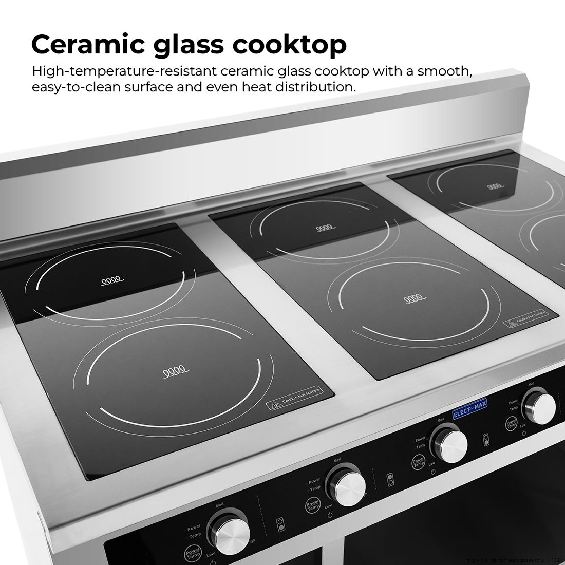 ElectMax 900 Series Induction 6 Burner Cooker with Splashback EIC9-1200P 4 ElectMax 900 Series Induction 6 Burner Cooker with Splashback EIC9-1200P - Image 4