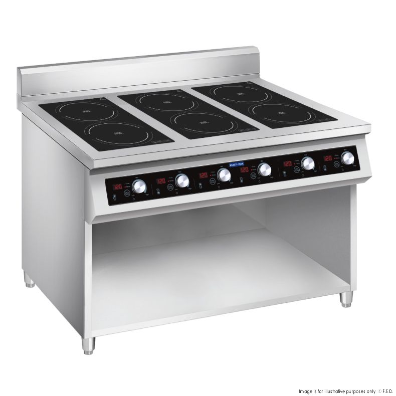 Electmax 700 Series Induction 6-Burner Cooker with Splashback EIC7-1200P 1 Electmax 700 Series Induction 6-Burner Cooker with Splashback EIC7-1200P