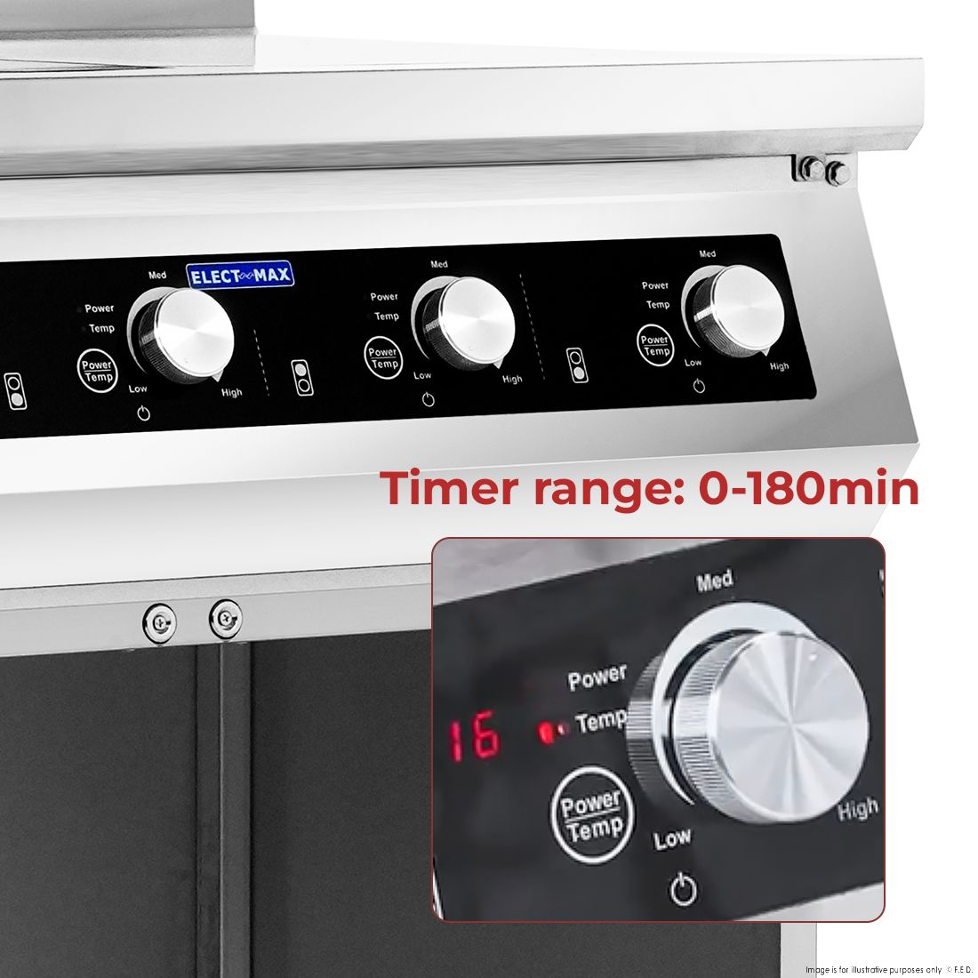 ElectMax 900 Series Induction 6 Burner Cooker with Splashback EIC9-1200P 6 ElectMax 900 Series Induction 6 Burner Cooker with Splashback EIC9-1200P - Image 6