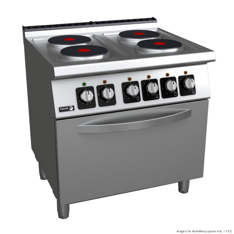 Fagor Kore 700 Series Electric 4 Burners with oven C-E741 1 Fagor Kore 700 Series Electric 4 Burners with oven C-E741
