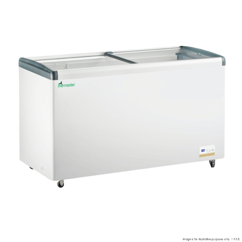 Thermaster 456L Chest Freezer with Flat Glass Sliding Lids - WD456G 1 Thermaster 456L Chest Freezer with Flat Glass Sliding Lids - WD456G