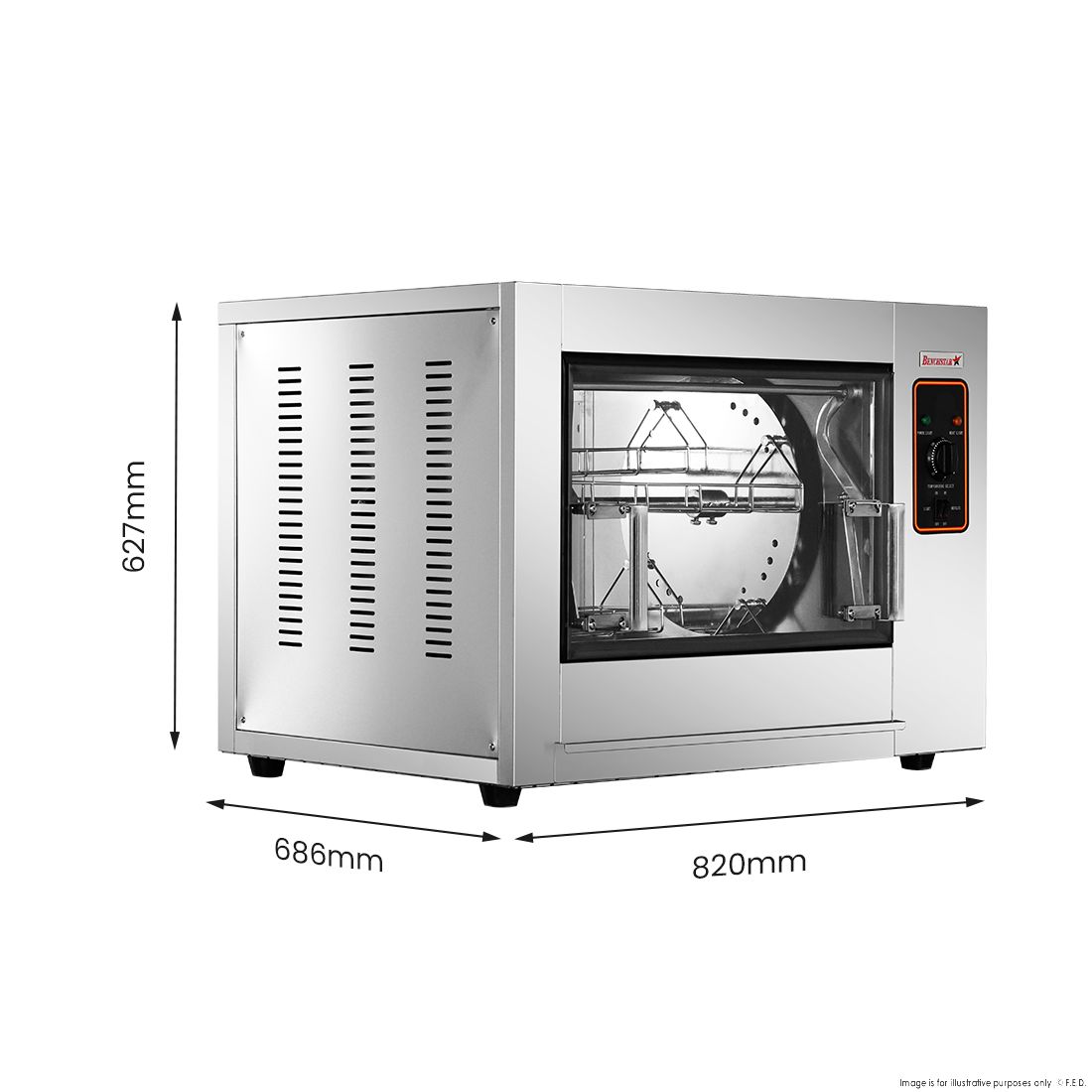 Benchstar Compact Heavy Duty Basket Rotisserie Fits 8-12 Birds YXD-266E 3 Benchstar Compact Heavy Duty Basket Rotisserie Fits 8-12 Birds YXD-266E - Image 3