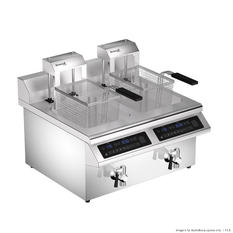 Benchstar Double Tanks Auto Lifting Induction Fryer - IF7000D-AL 1 Benchstar Double Tanks Auto Lifting Induction Fryer - IF7000D-AL