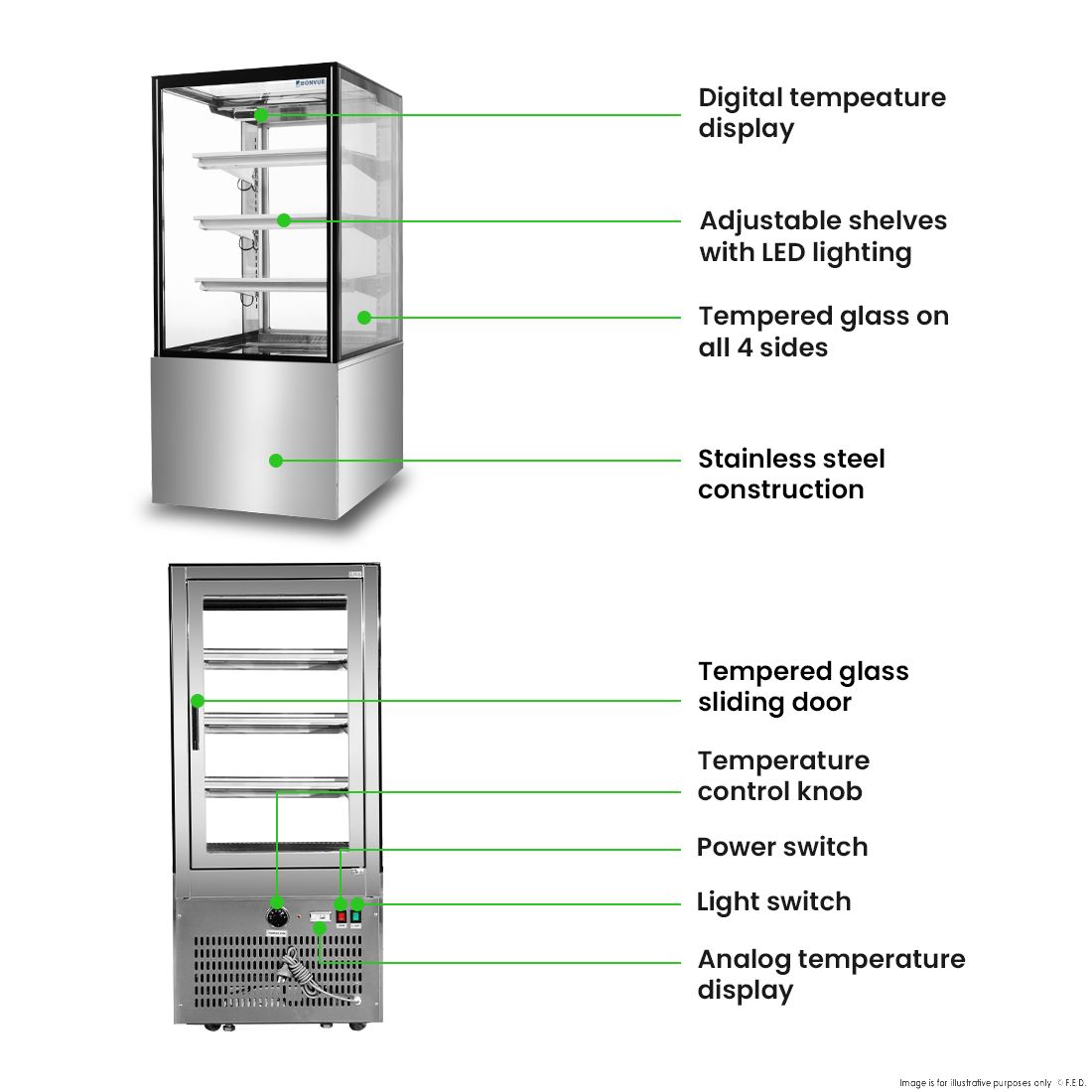 Bonvue Heated Display Cabinet - H-SF820V 3 Bonvue Heated Display Cabinet - H-SF820V - Image 3