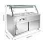 Thermaster Wet and Dry Bain Marie Display 4x1/1 GN Pans - PG150FE-XG 2 Thermaster Wet and Dry Bain Marie Display 4x1/1 GN Pans - PG150FE-XG - Image 2