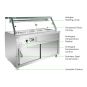 Thermaster Wet and Dry Bain Marie Display 4x1/1 GN Pans - PG150FE-XG 3 Thermaster Wet and Dry Bain Marie Display 4x1/1 GN Pans - PG150FE-XG - Image 3