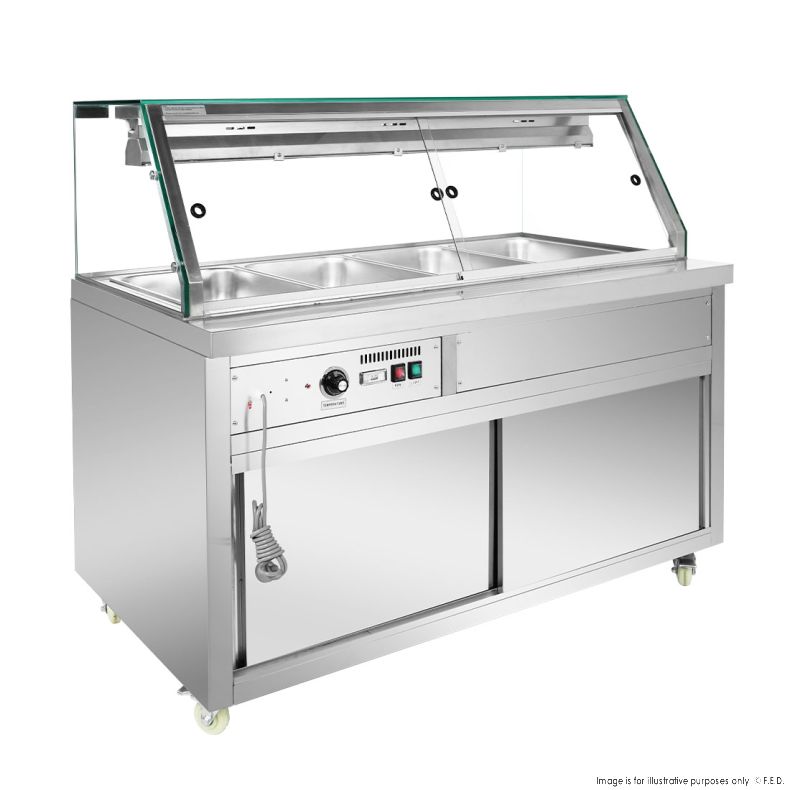 Thermaster Wet and Dry Bain Marie Display 4x1/1 GN Pans - PG150FE-XG 1 Thermaster Wet and Dry Bain Marie Display 4x1/1 GN Pans - PG150FE-XG