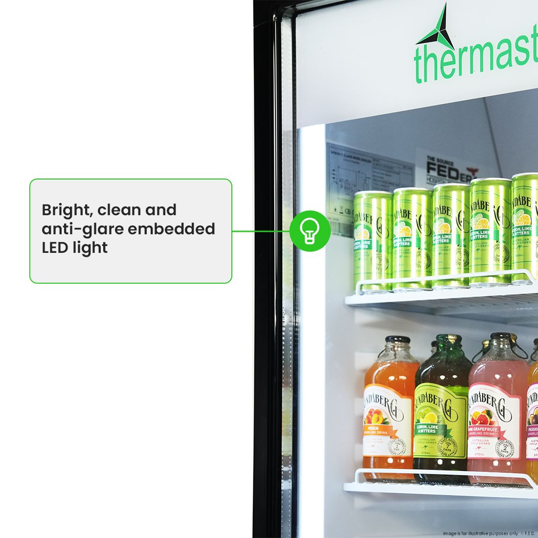 Thermaster Upright Glass Door Beverage Fridge - SDC-343B 6 Thermaster Upright Glass Door Beverage Fridge - SDC-343B - Image 6