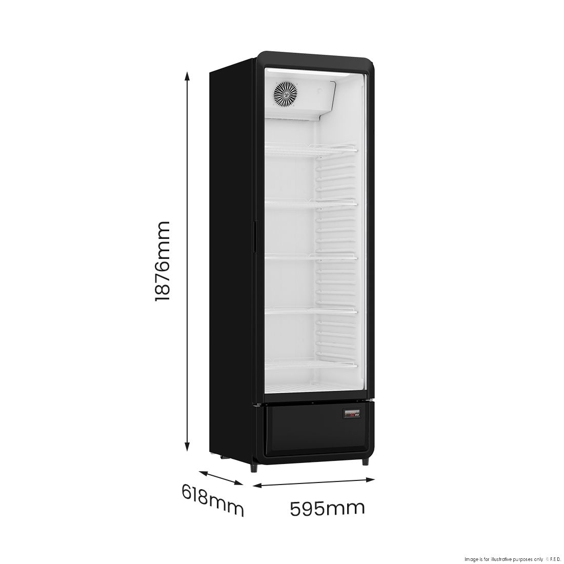 Thermaster Upright Glass Door Beverage Fridge - SDC-343B 2 Thermaster Upright Glass Door Beverage Fridge - SDC-343B - Image 2