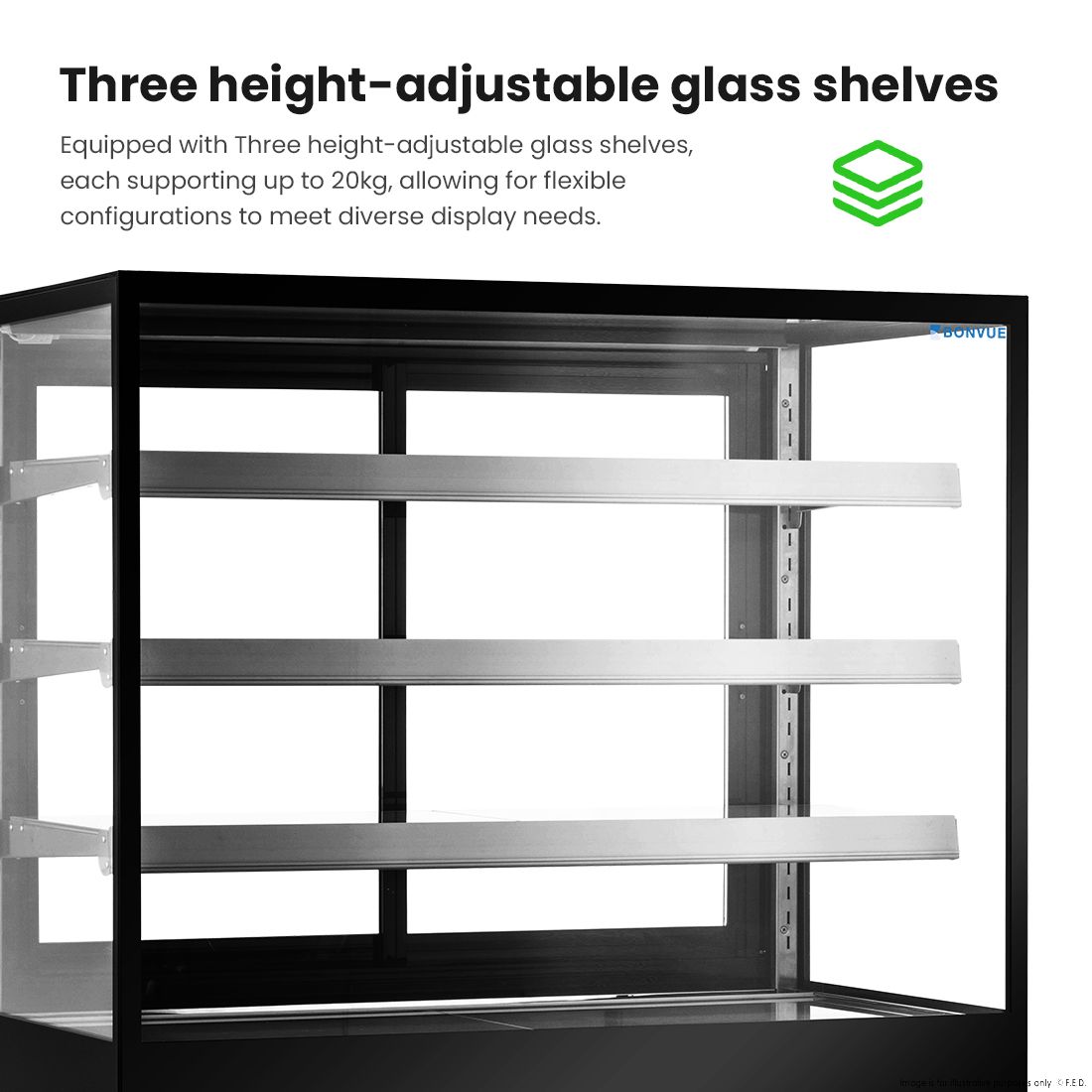 Bonvue Elite Cold Displays with 3 shelves - CL1200-3S 4 Bonvue Elite Cold Displays with 3 shelves - CL1200-3S - Image 4