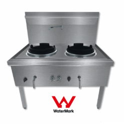 Gasmax Stainless Steel Waterless LPG Double Wok - WW-2L